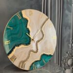 Luxury 1 Ft Resin Art Wall Clock – Premium Handmade Designer Timepiece